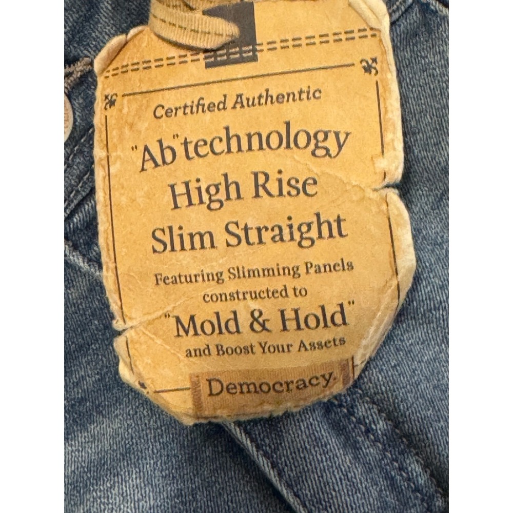 NWT Democracy‎ Women's Size 16 High Rise Slim Straight Ab Technology Jeans new - Picture 6 of 14
